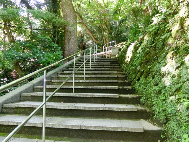 「鋸山日本寺」往路04（整備された階段）201809